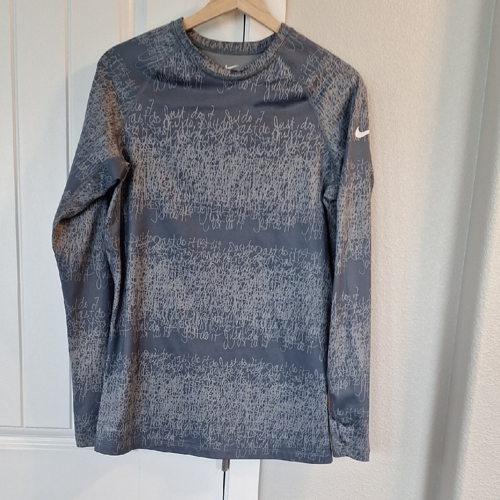 Nike Therma-Fit Gray Long Sleeve Shirt Size L